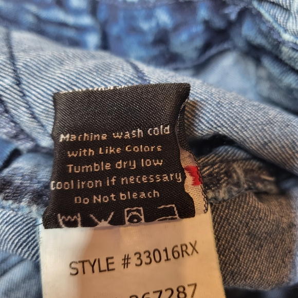 Girls Acid Washed Distressed Denim Overalls - Size 14/16 EUC - Picture 10 of 14